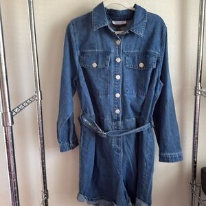 ELOQUII DENIM Boiler short suit.